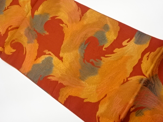 リサイクル　本場筑前博多唐草模様織出し名古屋帯